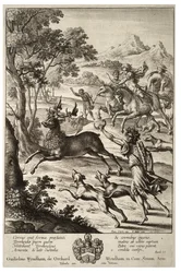 Julus jagt den Hirsch von Tyrrheus. Zustand 2
